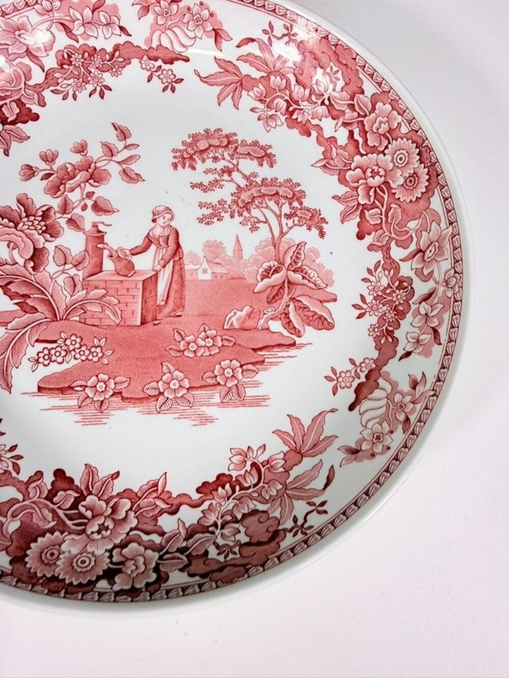 Pasta Serving Bowl Spode Archive Collection Georgian Series England Girl At Well - Picture 7 of 16